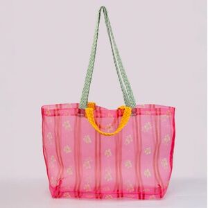 ban.do floral stripe mesh market bag